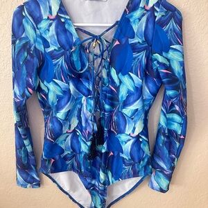 MARINAVIDA Blue and White Bodysuit